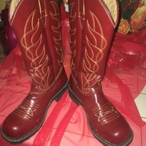 Vintage Fluevog red cowboy boots
